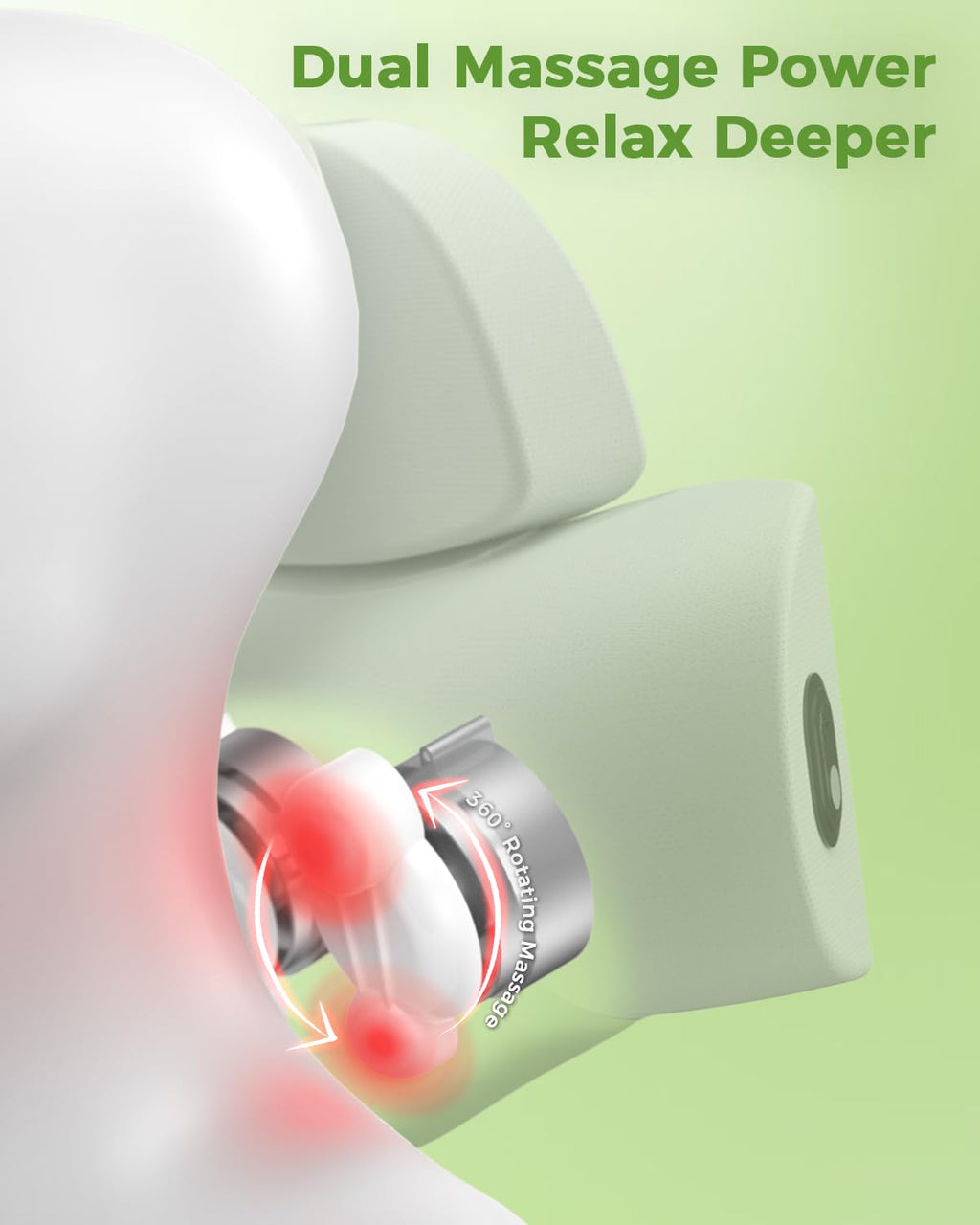 3-in-1 Cordless Heated Neck Massager Pillow
