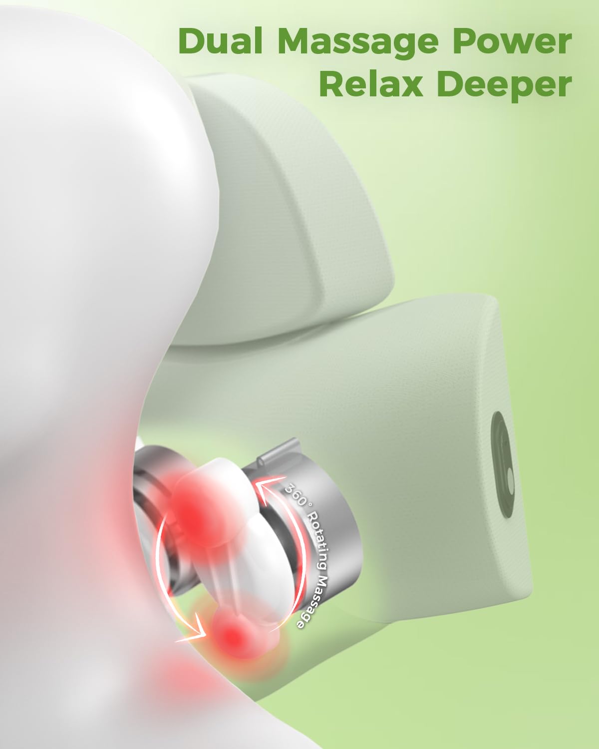 3-in-1 Cordless Heated Neck Massager Pillow
