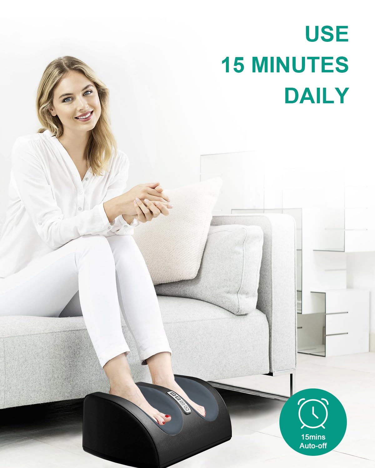 LINGTENG Shiatsu Foot & Calf Massager with Heat