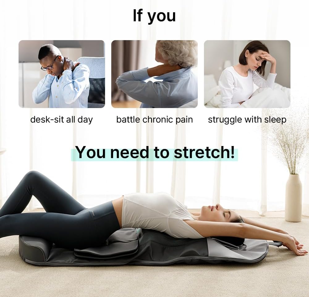Klug Stretching Massager Ultra, Effortless auto-Stretching Mat