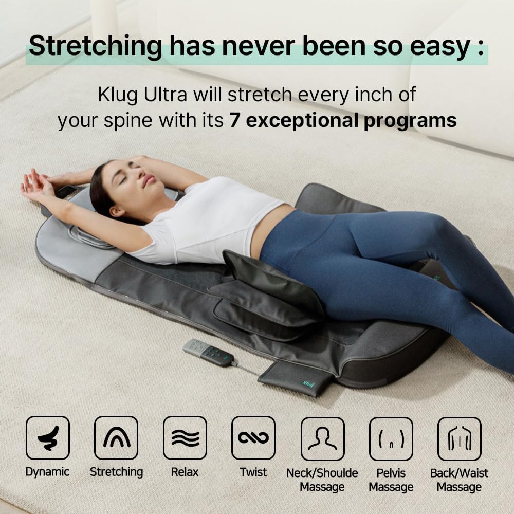 Klug Stretching Massager Ultra, Effortless auto-Stretching Mat