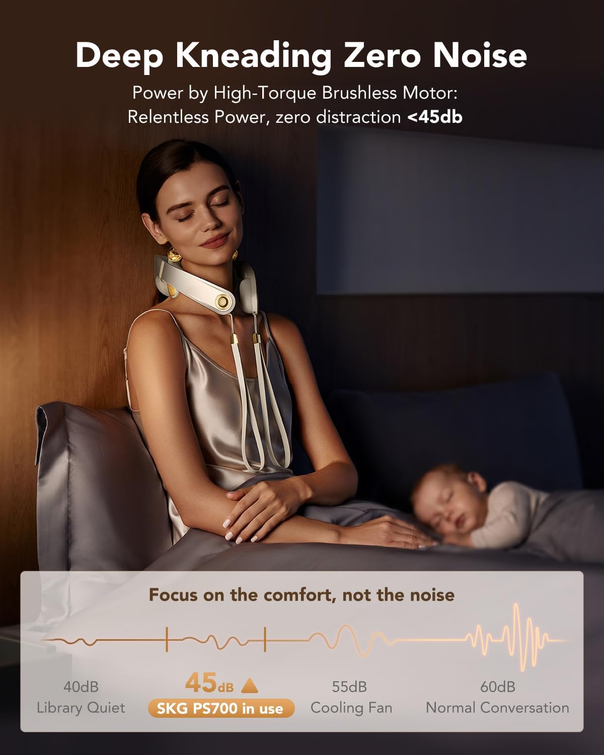 SKG PS700 Neck Massager with Heat for Strain Relief