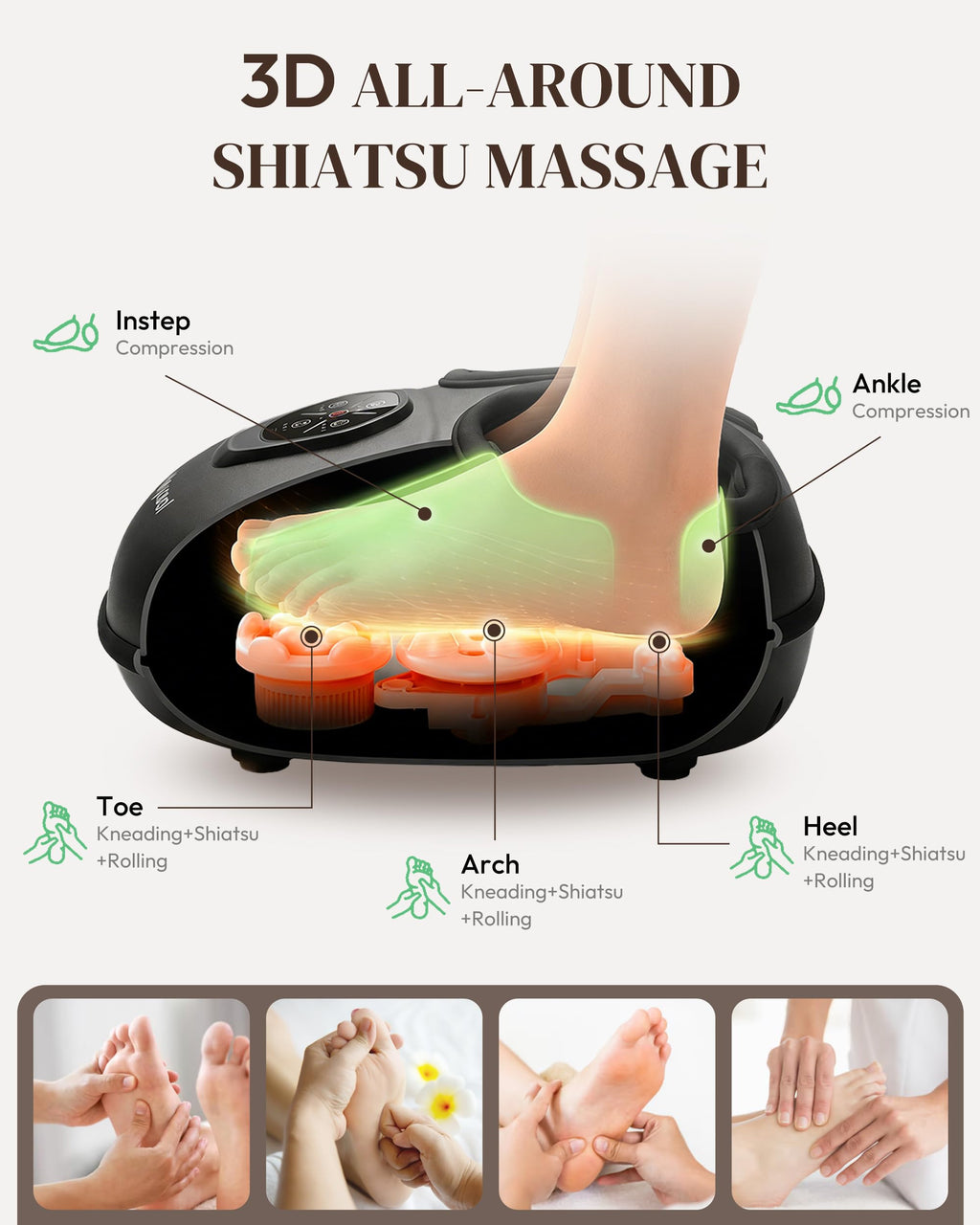 Shiatsu Foot Massager with Heat