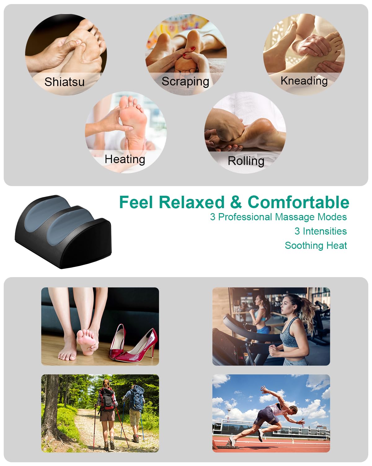 LINGTENG Shiatsu Foot & Calf Massager with Heat