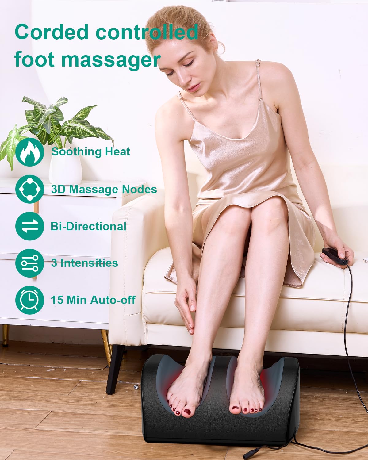 LINGTENG Shiatsu Foot & Calf Massager with Heat