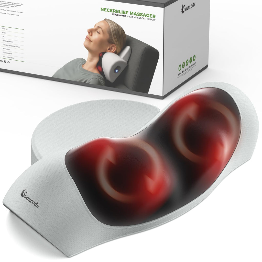 3-in-1 Cordless Heated Neck Massager Pillow
