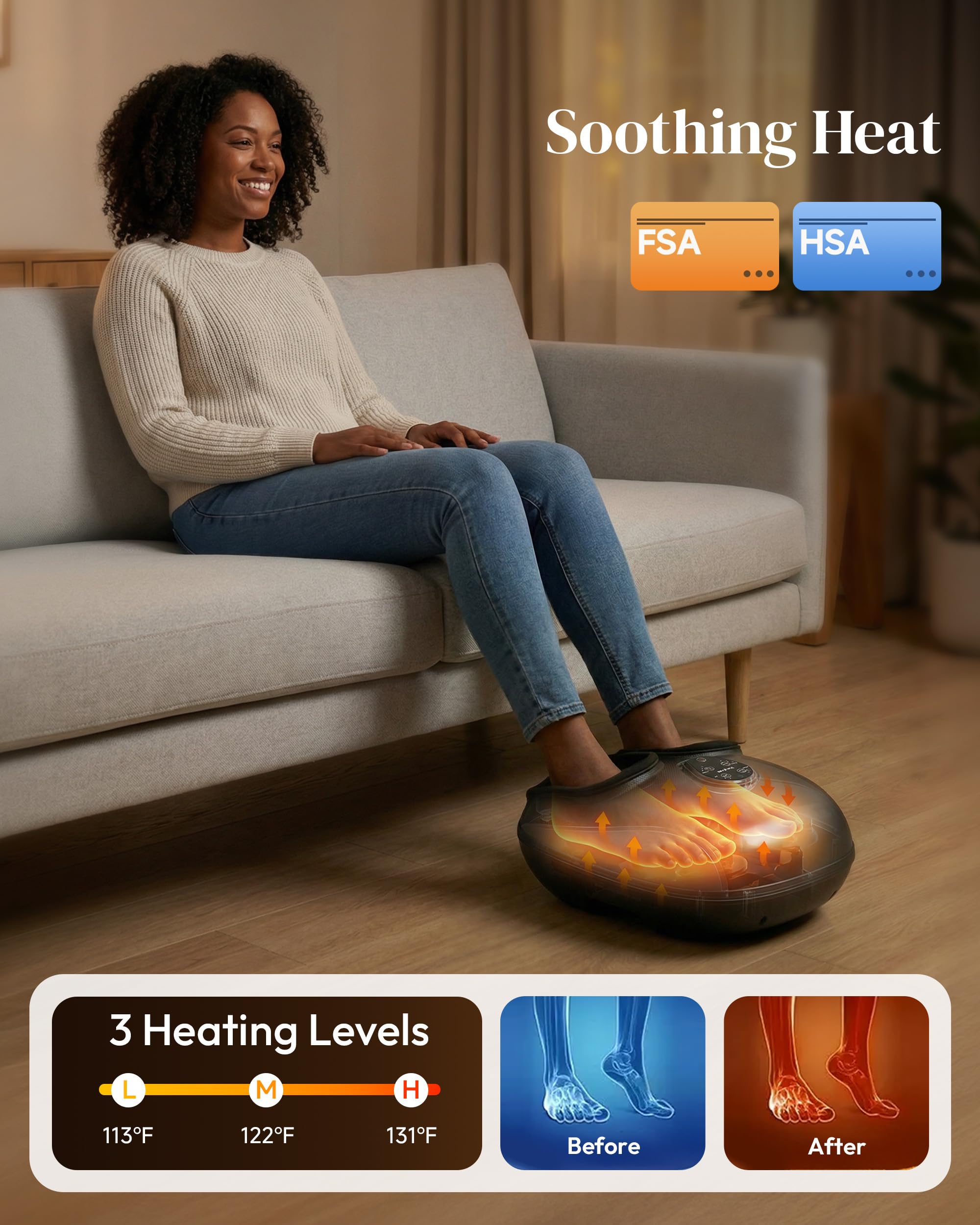 Shiatsu Foot Massager with Heat