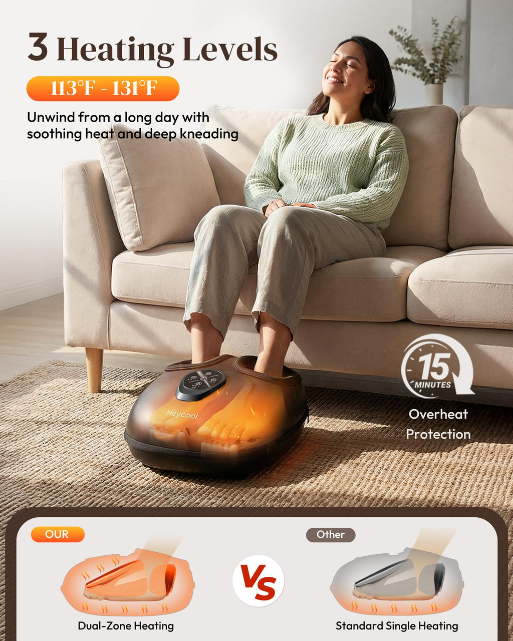 Shiatsu Foot Massager with Heat