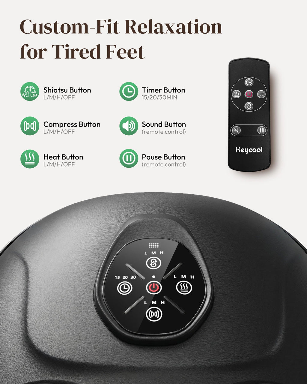 Shiatsu Foot Massager with Heat