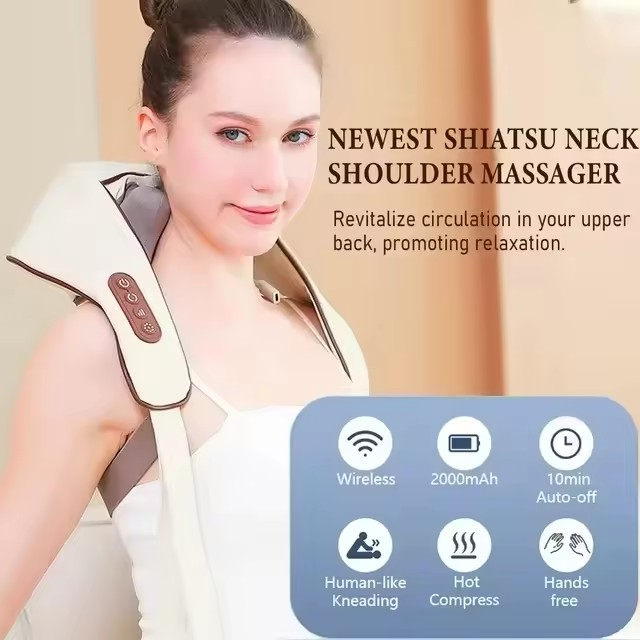 ZenShiatsu Japanese Heated Neck & Back Massager